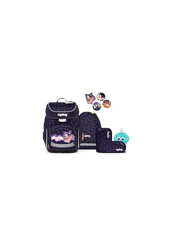 ergobag cubo Bundle Set AW25/26, ergonomischer Schulranzen Klassisch 6-teilig 1. Klasse Grundschule SternguckBär - Lila