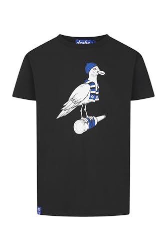 derbe Herren T-Shirt HSV Möwe - Schwarz L - HSV Fanartikel Hamburger Sportverein