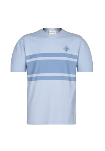 Naketano Herren T-Shirt Haschisch in der Blutbahn 2.0, Farbe:Sky Blue Melange/Blue, Größe:M