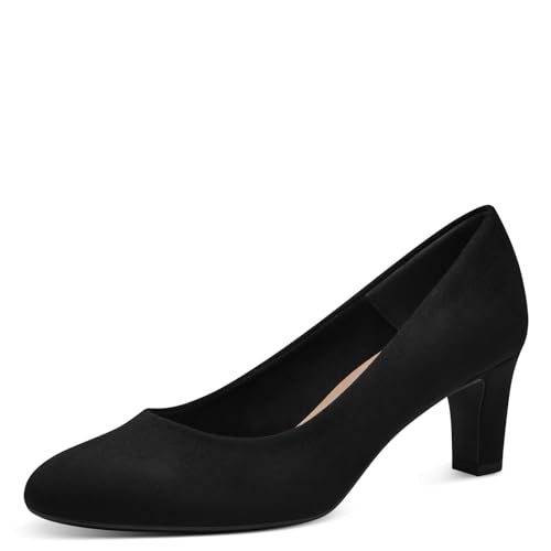 Tamaris Damen Klassische Pumps, Frauen Pumps,TOUCHit-Fußbett,rosa,atmungs-aktiv,bequem,bequemlichkeit,breit,daempfung,breite,Black,40 EU