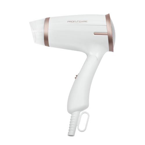 ProfiCare® Haartrockner klappbar | Hair Dryer 1400W | platzsparend mit Klappgriff | kompakter Airstyler | 2 Stufen | Kaltstufe für Style-Fix | Überhitzungsschutz | PC-HT 3009 champagner