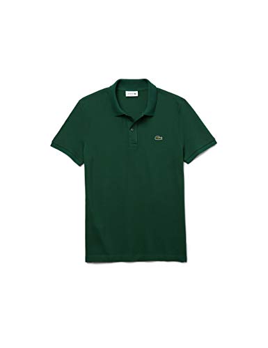 Lacoste Herren Polo-Shirt Kurzarm PH4012, Männer Polo-Hemd,2 Knopf,Slim Fit,Grün,6