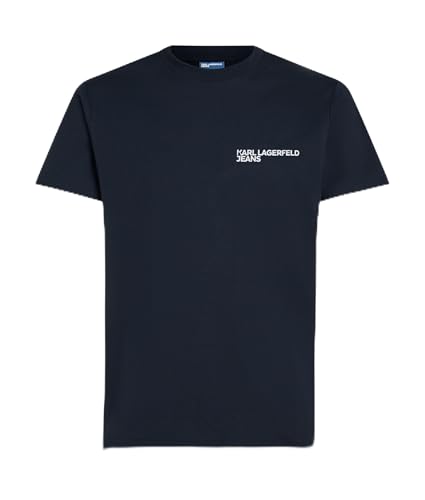 KARL LAGERFELD JEANS, Men's, Slim Short Sleeve Essential Logo Tee, Slim Fit, Black IRIS, L