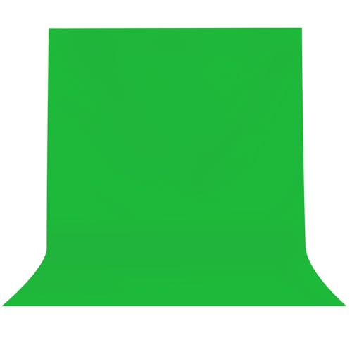 JEBUTU Greenscreen, 2x3m (6,5x9,8ft) Greenscreen Stoff, Faltbare Fotografie Green Screen Chromakey Waschbares Polyester für Fotografie, Video, Fernsehen Aufnehmen, Zoom