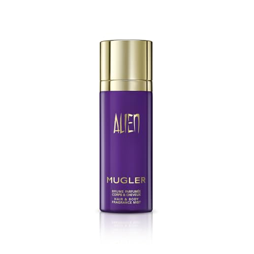 MUGLER Alien Parfümierendes Deo-Spray, Damen-Parfum, Amberartiger, holziger und blumiger Duft, Außergewöhnlicher Duft, 100 ml