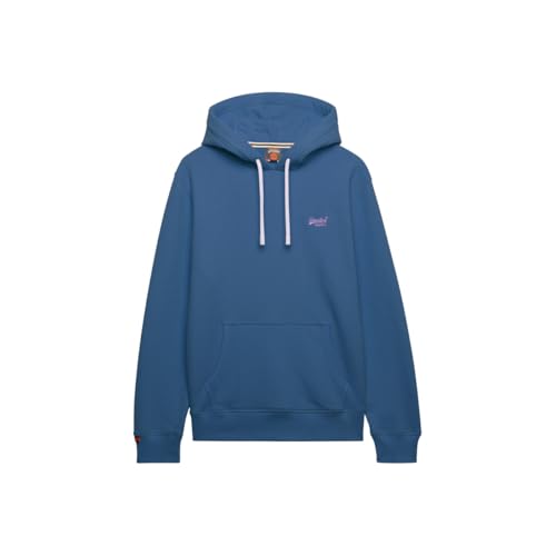 Superdry Herren Essential Logo Classic Hoodie Vintage Indigoblau L