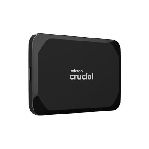 Crucial X9 2TB Externe SSD Festplatte, bis zu 1050MB/s, kompatibel mit PC, Mac und Spielekonsolen, Portable Solid State Drive, USB-C 3.2 - CT2000X9SSD902