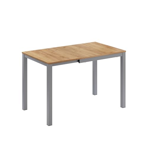 Vicco Esstisch Granny, Eiche/Grau, 120 x 70 cm ausziehbar, mit Ausziehfunktion für Variable Tischlängen