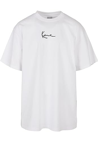 Karl Kani Herren KKMQ12002 SMALL Signature Tee WHT White, M