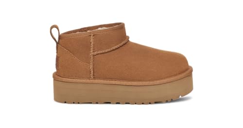 UGG Mädchen Kids Classic Ultra Mini Platf Boots, Chestnut, 38 EU