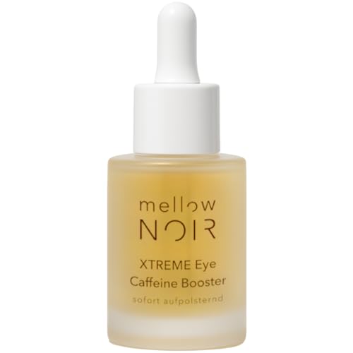 mellow NOIR XTREME Eye Caffeine Booster 15ml - SOFORT AUFPOLSTERND – Augenserum mit Koffein für müde geschwollene Augen – gegen Augenringe und Tränensäcke - Vegan - Zertifizierte Naturkosmetik