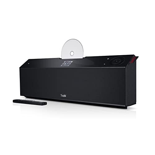 Teufel MUSICSTATION CD-Internet-Radio Bluetooth Lautsprecher | DAB+ Digitalradio und FM Radio, Musikstreaming, HiFi Sound, Wecker, W-LAN, Bassreflex - schwarz