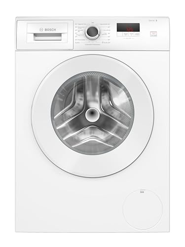Bosch WGE02420, Serie 2, Frontlader Waschmaschine, 7 kg, 1400 UpM, SpeedPerfect, Maximale Energie- und Wasserersparnis, Nachlegefunktion, besonders hygienisch, AquaStop