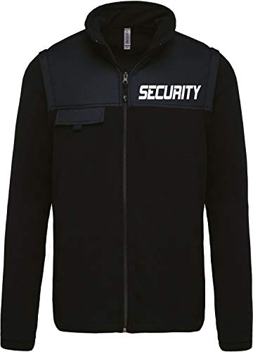 SECURITY - FLEECEJACKE - reflektierende Folie schwarz Gr.4XL