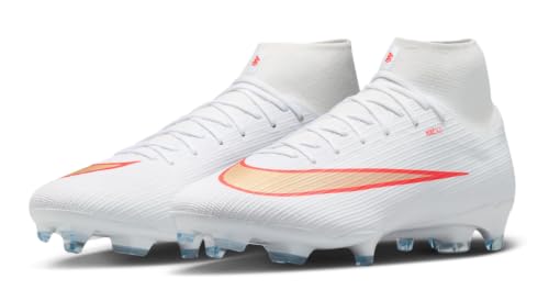 NIKE Herren Fußballschuhe Superfly 11 ACADEMY FG/MG IO1485, Farbe:100 - White/Blur-Bright Crimson - Weiß Rot, Größe:44 EU