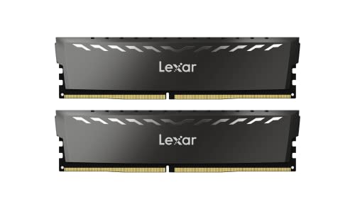 Lexar THOR DDR4 RAM 16GB Kit (2x8GB) 3200 MHz, DRAM 288-Pin UDIMM Desktop Memory, XMP 2.0 Hochleistungs Arbeitsspeicher, CL16-18-18-38, 1.35V (LD4BU008G-R3200GDXG)