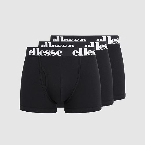 ellesse Herren Hali 3pk Boxers Unterhosen, Schwarz, M EU