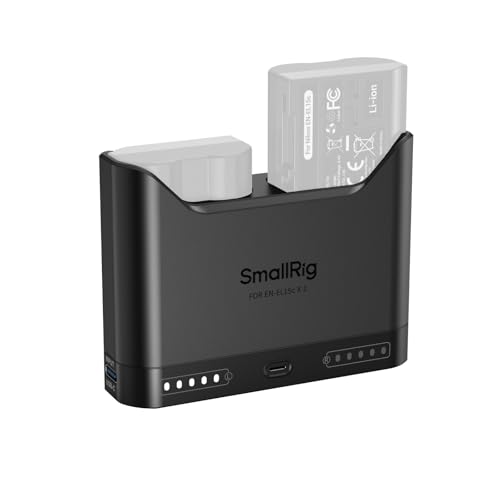 SMALLRIG EN-EL15c Akkuladegerät für Nikon, 2H-Doppel-Kameraladegerät, 22,5W-USB-C-Anschluss, Vollständig für Nikon ZR, Z6III, Zf, Z8, Z7II, Z7, Z6II, Z6, D850, D810, D750, D500, D7500, D7200-5491