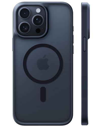 TORRAS Guardian-Mag für iPhone 15 Pro Hülle für MagSafe Nr.1 Schutzkraft und Magnetkraft Handyhülle iPhone 15 Pro Case Stoßfest Kratzfest Schutzhülle Cover Edle Matt Schwarz
