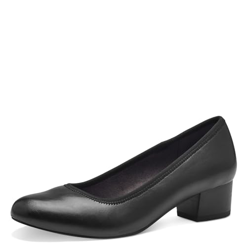 Jana Damen Pumps mit Blockabsatz Vegan, Schwarz (Black), 39 EU