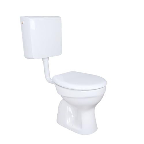Belvit WC Komplettset, Standtoilette mit Geberit AP110 Aufputz-Spülkasten