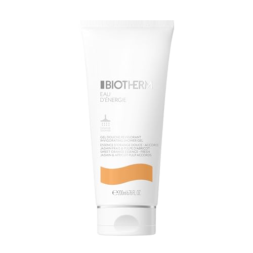 Biotherm Eau d'Energie Shower Gel, erfrischendes Duschgel mit Life Plankton und ätherischen Ölen aus Orange und Zitrone, pflegende Duschseife für Damen, für ein frisches Körpergefühl, 200 ml
