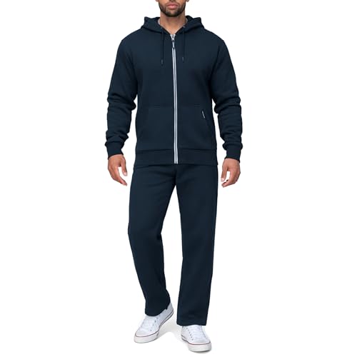 Basisstoff Laufforest Herren Jogging Anzug Dunkelblau Gr. L