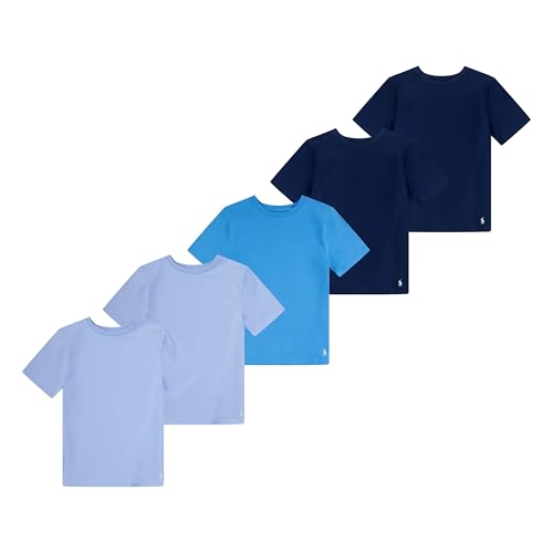 Polo Ralph Lauren Jungen Multipack T-Shirt Unterhemd, Blau, 5er-Pack, M