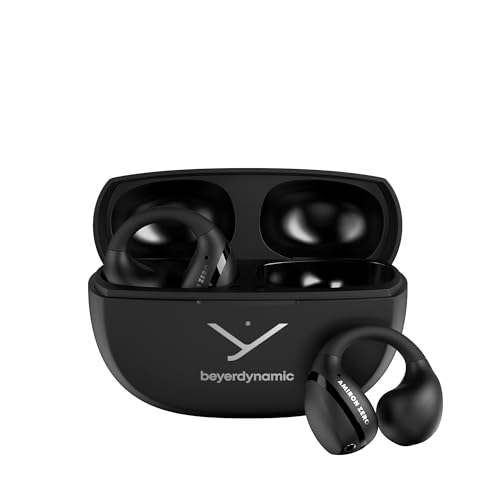 beyerdynamic AMIRON Zero offene Clip-Ohrhörer mit offenem Klangkonzept und innovativem Clip-Design, 20 h Gesamtspielzeit in schwarz