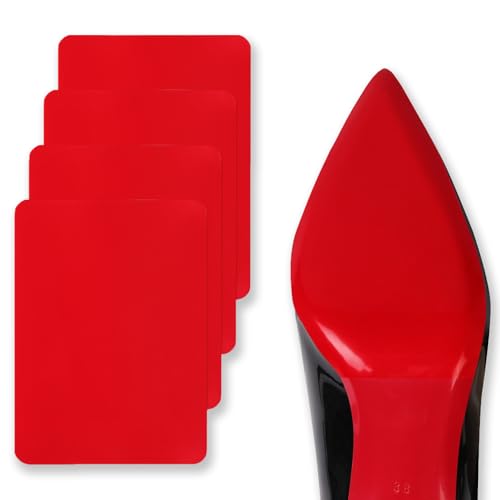 Schuhsohlenschutz, Schuhgriffe an der Unterseite der Schuhe, rutschfeste Schuhunterseite, Schuh-Abdeckung, Schuhgriffe für Fersen, Rot, 2 Paar, 15,2 x 11,4 cm