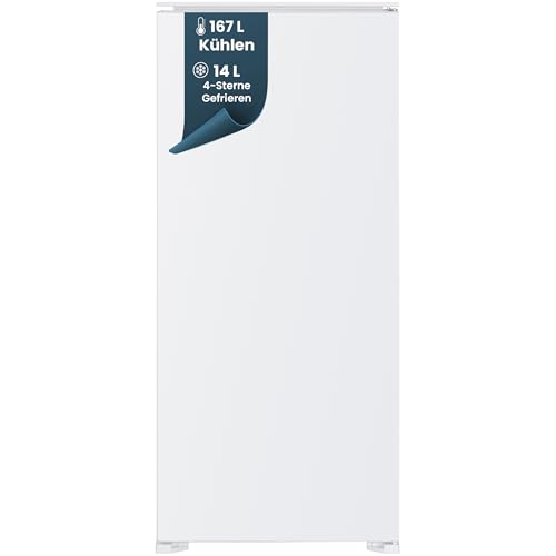 homeX CFB1811E Einbaukühlschrank mit Gefrierfach 122cm Nische 181 Liter