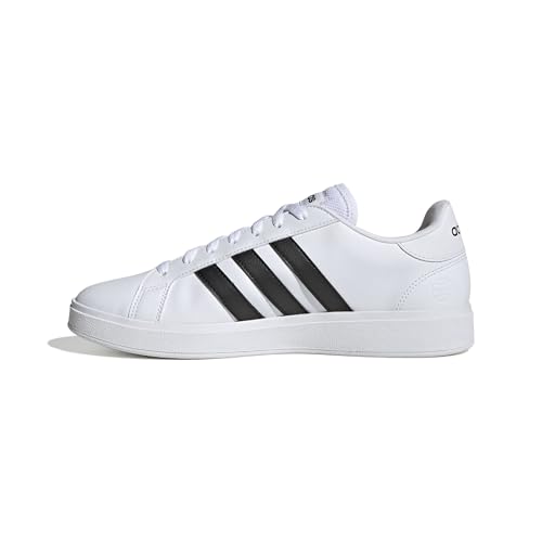 adidas Herren Grand Court Base 2.0 Shoes, Cloud White / Core Black / Cloud White, 42 2/3 EU
