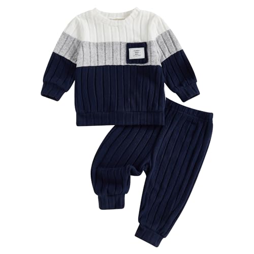 Beauace Baby Jungen Kleidung Set Winter Outfit (Blau, 18-24 Monate)