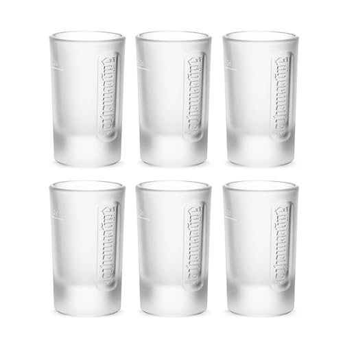 Jägermeister Shotgläser Set 4cl - 6er Set Schnapsglas – Eichstrich 2cl & 4cl - Spülmaschinenfest und Standfestes Likörglas - Das Original – Schnaps, Likör Glas