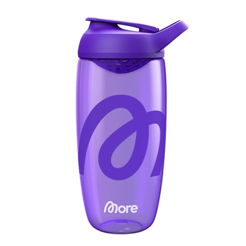 MORE Premium Shaker, 700 ml, Lila, integriertes Mischsieb & Trageschlaufe, geräuschlos, mit hochwertigem ECOZEN Kunststoff