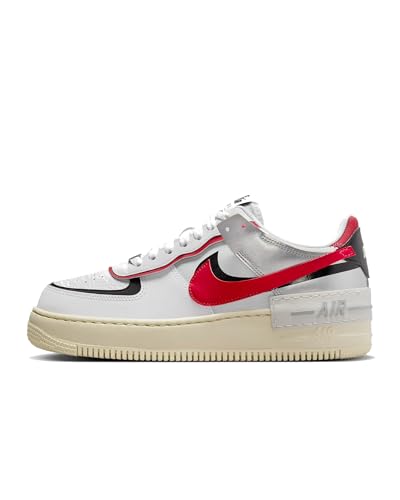 Nike FN6335-100 Nike Air Force 1 Shadow Damen White/Gym RED-Black-METALLIC Silver EU 38.5