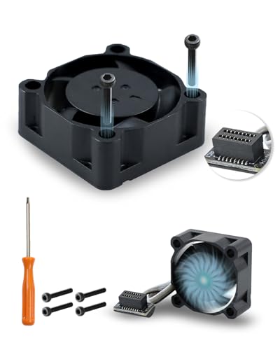 Mondlinflex 2 Stück P1P P1S Hotend-Lüfter mit Schraube, Hohe Drehzahl 15000 U/min und Luftvolumenstrom 3,1 CFM, 2510 Doppelkugellager Bürstenloser Schnelllauflüfter Kühlventilator 3D-Druckerzubehör