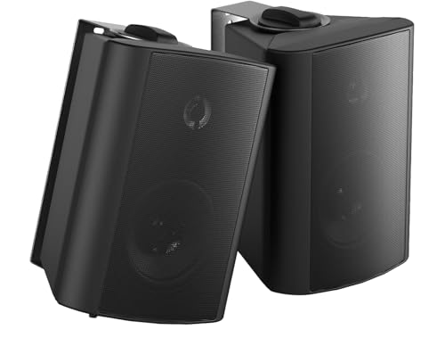 Herdio 4 Zoll Wasserdicht Außenlautsprecher Outdoor-Lautsprecher für Garten, Terrasse, Restaurant,kompatibel mit Bluetooth (200 Watt)