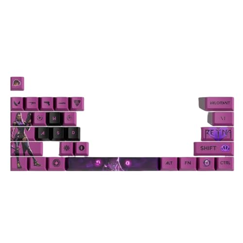 bluemx Valorant Reyna 29 Stück Keycaps für Gamer Mechanische Tastatur PBT OEM Profilye Sublimation Layout für PC Player (3)
