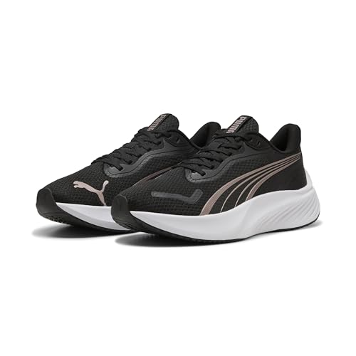 PUMA Unisex Pounce Lite Straßen-Laufschuh, Schwarz, Roségold, 42 EU