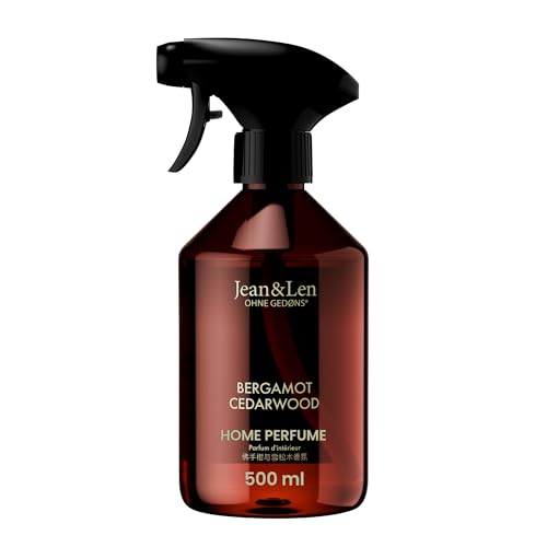 Jean & Len Home Perfume Bergamot & Cedarwood, Raumduft mit spritzig-herber Duftnote, erfrischt mit nur einem Sprühstoß, Raumspray im minimalistischen Design, 500 ml