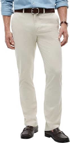 Tommy Hilfiger Herren Chino Hose Denton Essential Twill Straight Leg Fit, Elfenbein (Newsprint), 32W/32L
