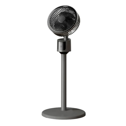 Standventilator sehr leise, Stand Ventilator groß, Ventilator mit Kühlung, Standing Fan, Bodenventilator gross, leistungsstark Ventilatoren mit Fuß, für Schlafzimmer Wohnzimmer Bedroom, Schwarz