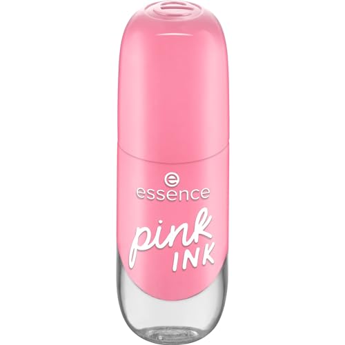 essence gel nail colour, Nagellack, Nr. 47, Pink, langanhaltend, Expressergebnis, schnelltrocknend, glänzend, farbintensiv, acetonfrei, vegan, ohne Mikroplastikpartikel, ohne Parfüm, 1er Pack (8ml)