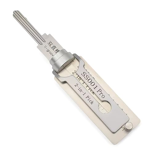 Miaoyak SS001 Dietrich-Werkzeug, 2-in-1-Decoder für II-Rillen-Türschloss