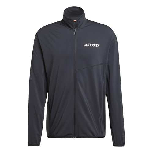 adidas Herren Terrex Multi Climawarm Full Zip Tech Fleece Sweatshirt, Black, XL
