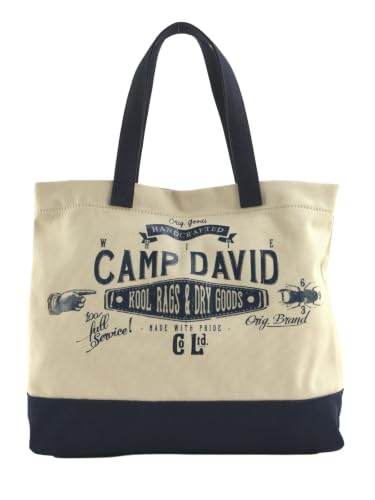 Camp David Schultertasche Blue Creek Shopper Cream White creme