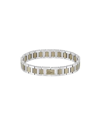 Lacoste Gliederarmband für Herren Kollektion METROPOLE aus Edelstahl und khaki-plattiertem Stahl - 2040419