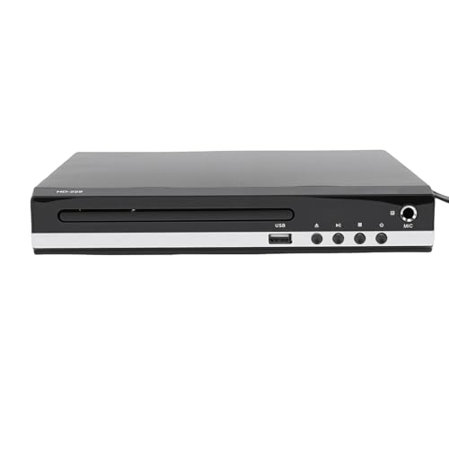 Yanmis DVD Player, Multi Region Free Blu Ray DVD CD Player für TV mit 1080P HD Auflösung, USB-Anschluss, Ausgang, Fernbedienung, Unterstützt Alle Regionen 1-6, Verschiedene Disc-Formate (GB-Stecker)