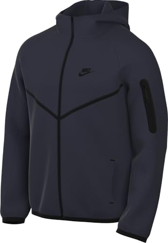 Nike Herren Tch FLC Fz Wr Hoodie Jacke, Obsidian/Black, M
